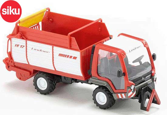SIKU 3061 Lindner Tractor With Forage Trailer Diecast Model Red