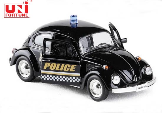 RMZ City Volkswagen Beetle Diecast Police Car Toy 1:36 Black