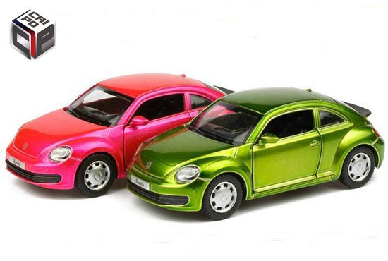 CaiPo Volkswagen Beetle Diecast Car Toy 1:38 Scale Red / Green