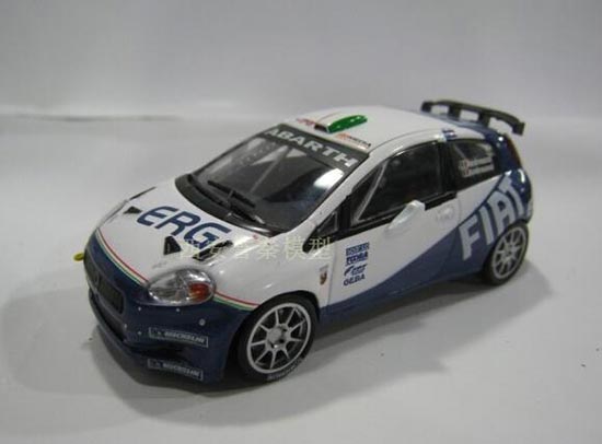 IXO Fiat Punto S2000 Diecast Car Model 1:43 Scale White-Blue