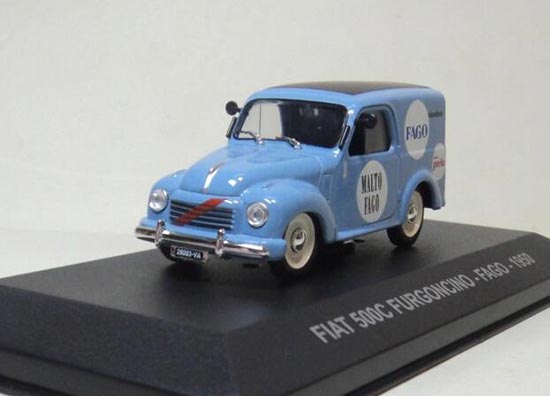 IXO Fiat 500C Furgoncino Fago 1950 Diecast Model 1:43 Blue