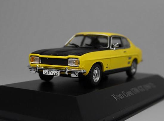 IXO Ford Capri 1700 GT Diecast Car Model 1:43 Yellow