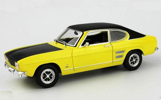 WhiteBox 1970 Ford Capri GT Diecast Car Model 1:24 Yellow