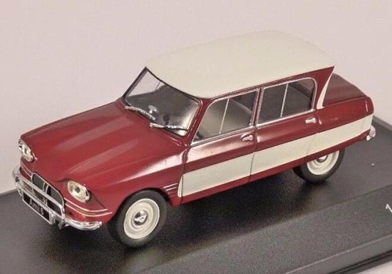 WhiteBox 1961 Citroen Ami 6 Diecast Car Model 1:43 Wine Red