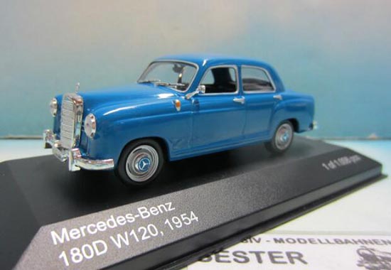 WhiteBox 1954 Mercedes Benz 180D W120 Diecast Car Model Blue