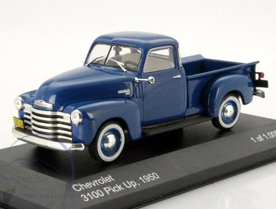 WhiteBox 1950 Chevrolet 3100 Diecast Pickup Truck Model Blue