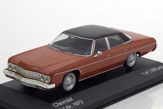 WhiteBox 1973 Chevrolet Bel Air Diecast Car Model 1:43 Brown