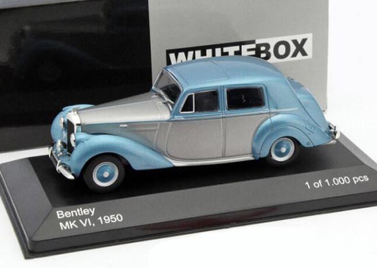WhiteBox 1950 Bentley MK VI Diecast Car Model 1:43 Blue-Silver