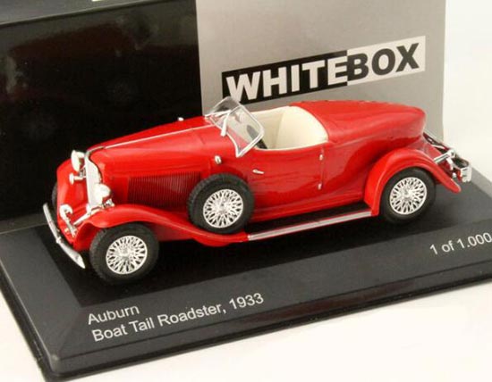 WhiteBox 1933 Auburn Boat Tail Roadster Diecast Car Model Red