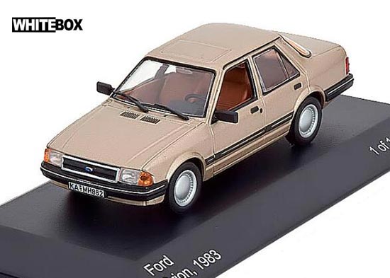 WhiteBox 1983 Ford Orion Diecast Car Model 1:43 Scale Golden