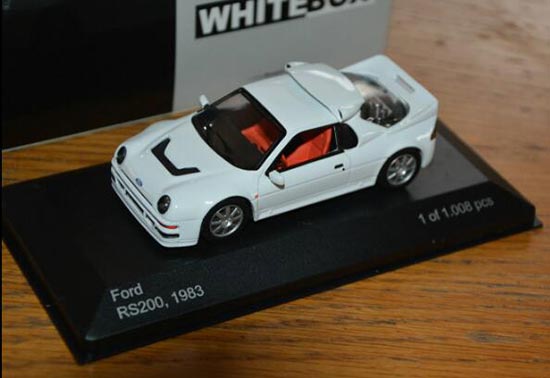 WhiteBox 1983 Ford RS200 Diecast Car Model 1:43 White