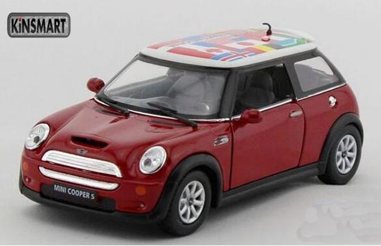 Kinsmart Mini Cooper S Diecast Car Toy Red /Yellow /Blue /Green