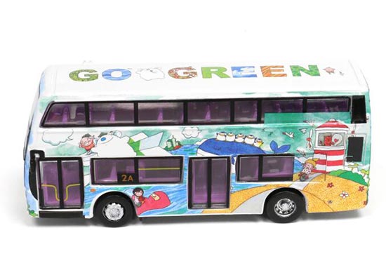 Tiny Hong Kong E400 Double Decker Bus Diecast Toy Art Painting [BB03B150]