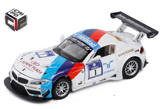 Caipo BMW Z4 GT3 Diecast Car Toy 1:32 Scale White