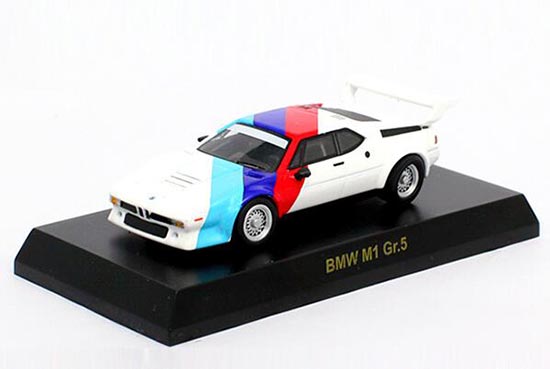 Kyosho BMW M1 Gr5 Diecast Car Model 1:64 Scale White