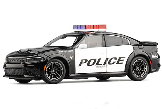 JKM 2020 Dodge Charger SRT Diecast Police Car Toy 1:32 Black